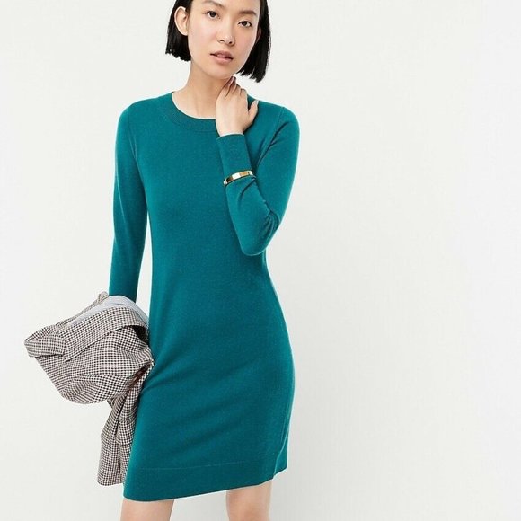 J.Crew Longsleeve everyday cashmere crewneck dress - Picture 2 of 4
